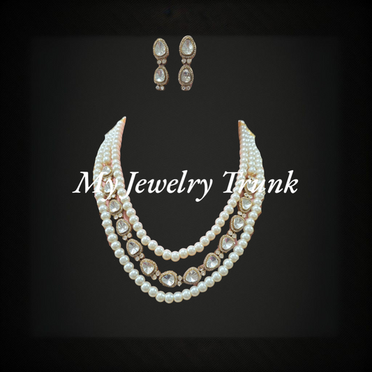Moissanite & Pearl Long Necklace